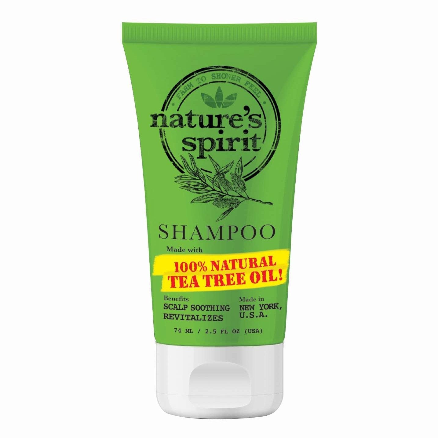 Natures Spirit Tea Tree Shampoo Trial Size 2.5 Oz