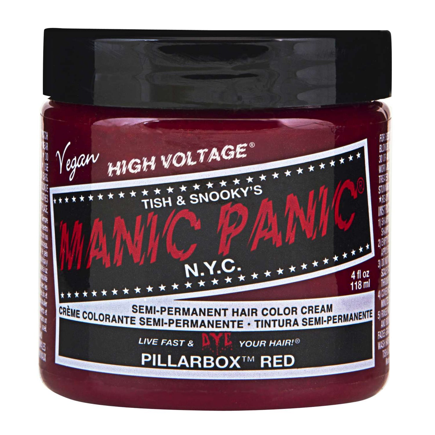 Manic Panic Semi Permanent Cream Hair Color - Pillarbox Red 4 Oz