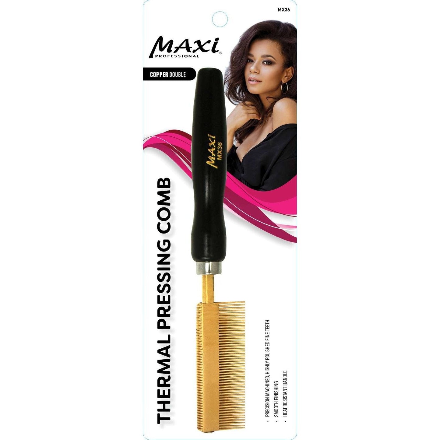 Maxi Hair Tool Pressing Comb Copper