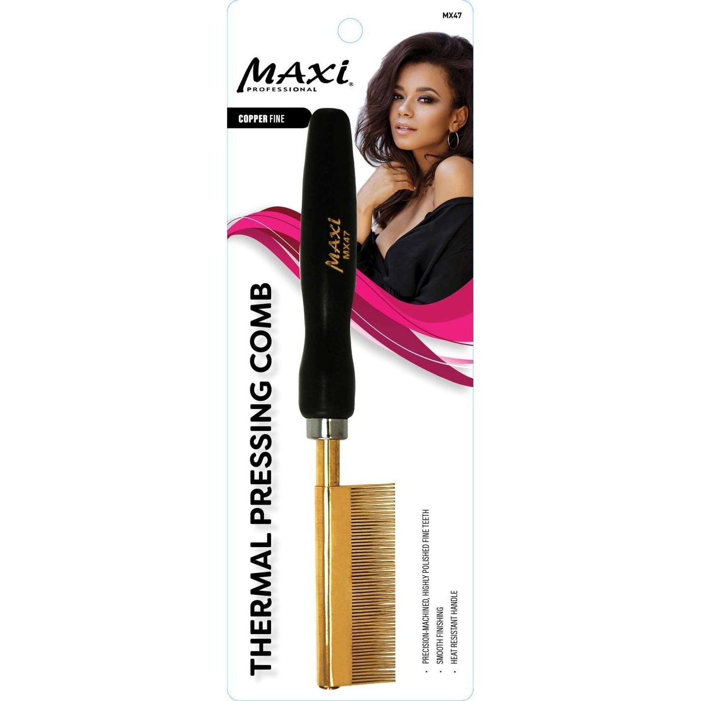 Maxi Hair Tool Pressing Comb Copper