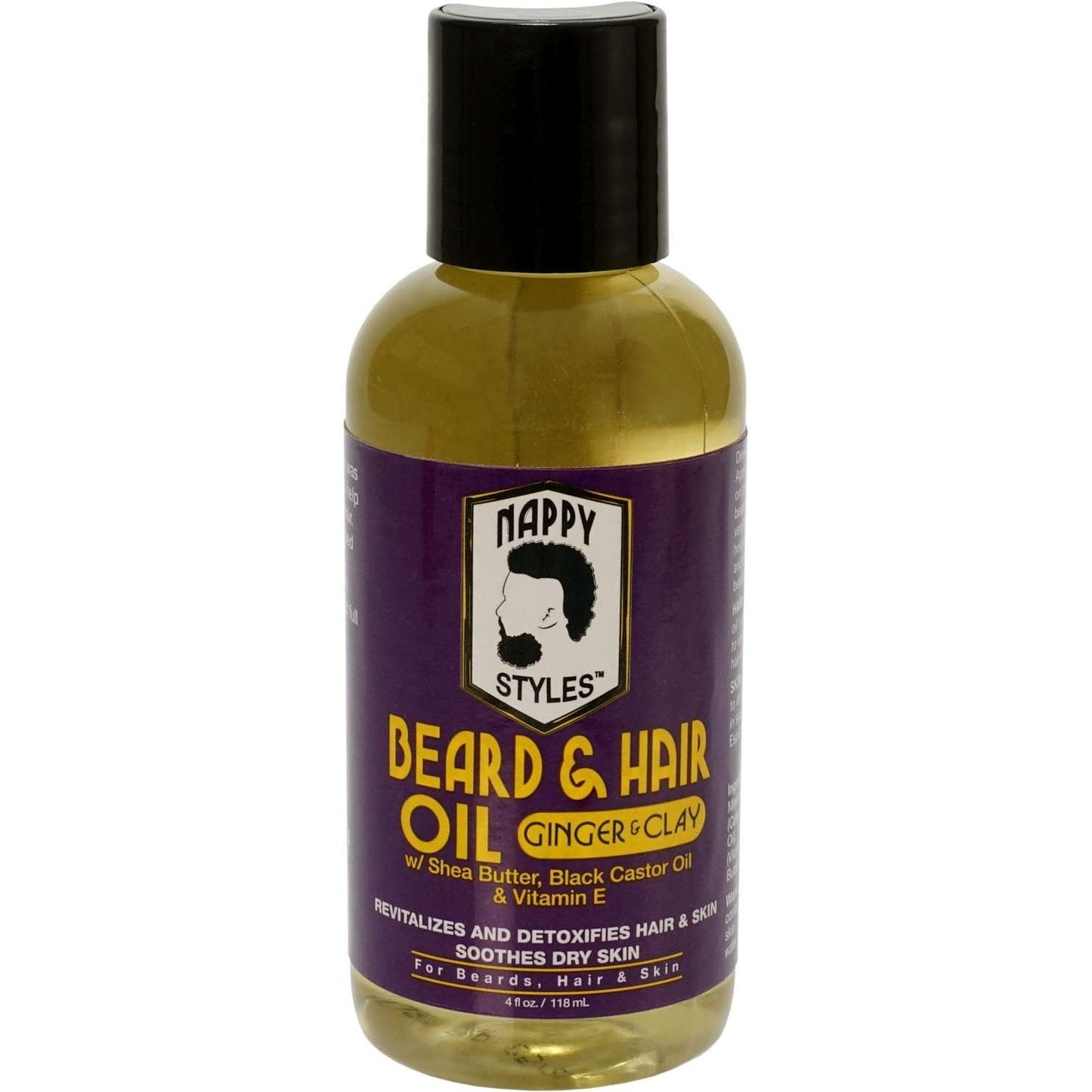 Nappy Styles Beard  Hair Oil Ginger  Clay 4 Oz