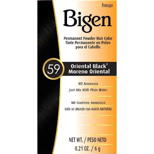 Bigen Permanent Powder Hair Color 59 Oriental Black Kit