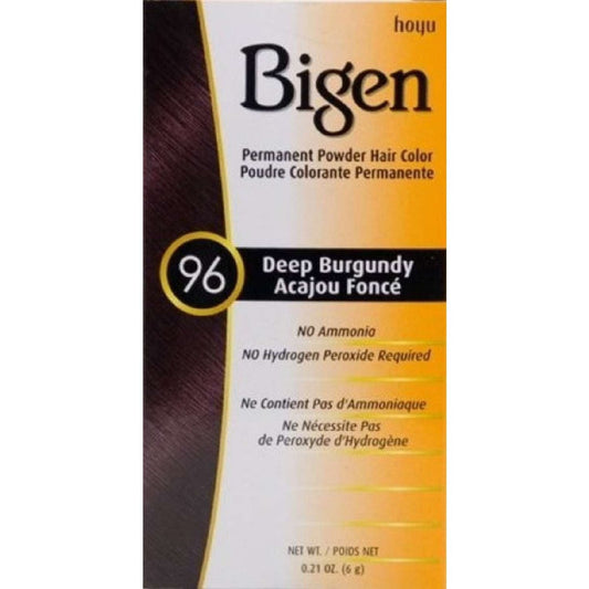 Bigen Permanent Powder Hair Color 96 Deep Burgundy Kit