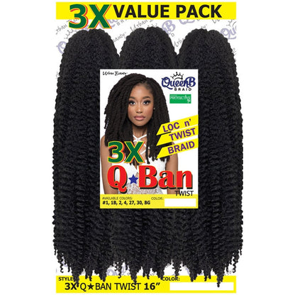 Synthetic Queen B 3X Q-Ban Twist Color #2