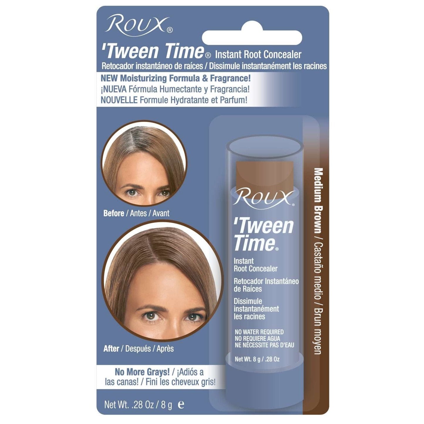 Roux Tween Time Instant Root Concealer Medium Brown .28 Oz