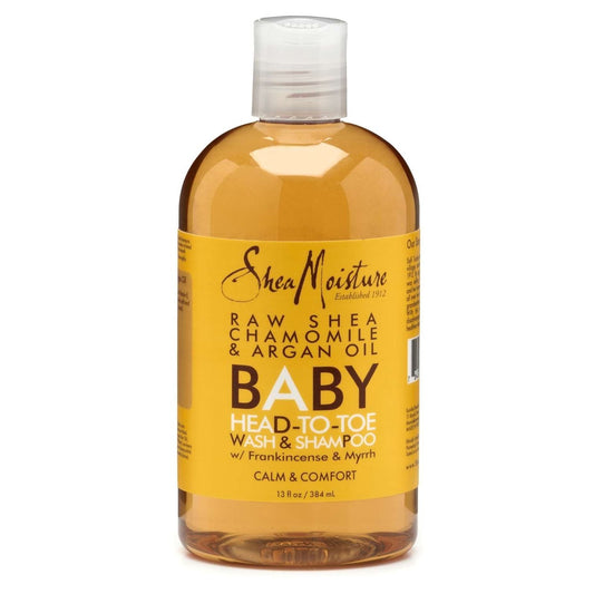 Shea Moisture Raw Shea Chamomile  Argan Oil Baby Head-To-Toe Wash  Shampoo 12 Oz