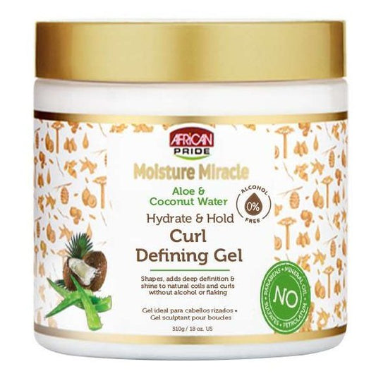 African Pride Moisture Miracle Hydrate  Hold Curl Defining Gel