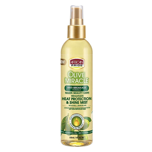African Pride Olive Miracle Weightless Heat Protection  Shine Mist