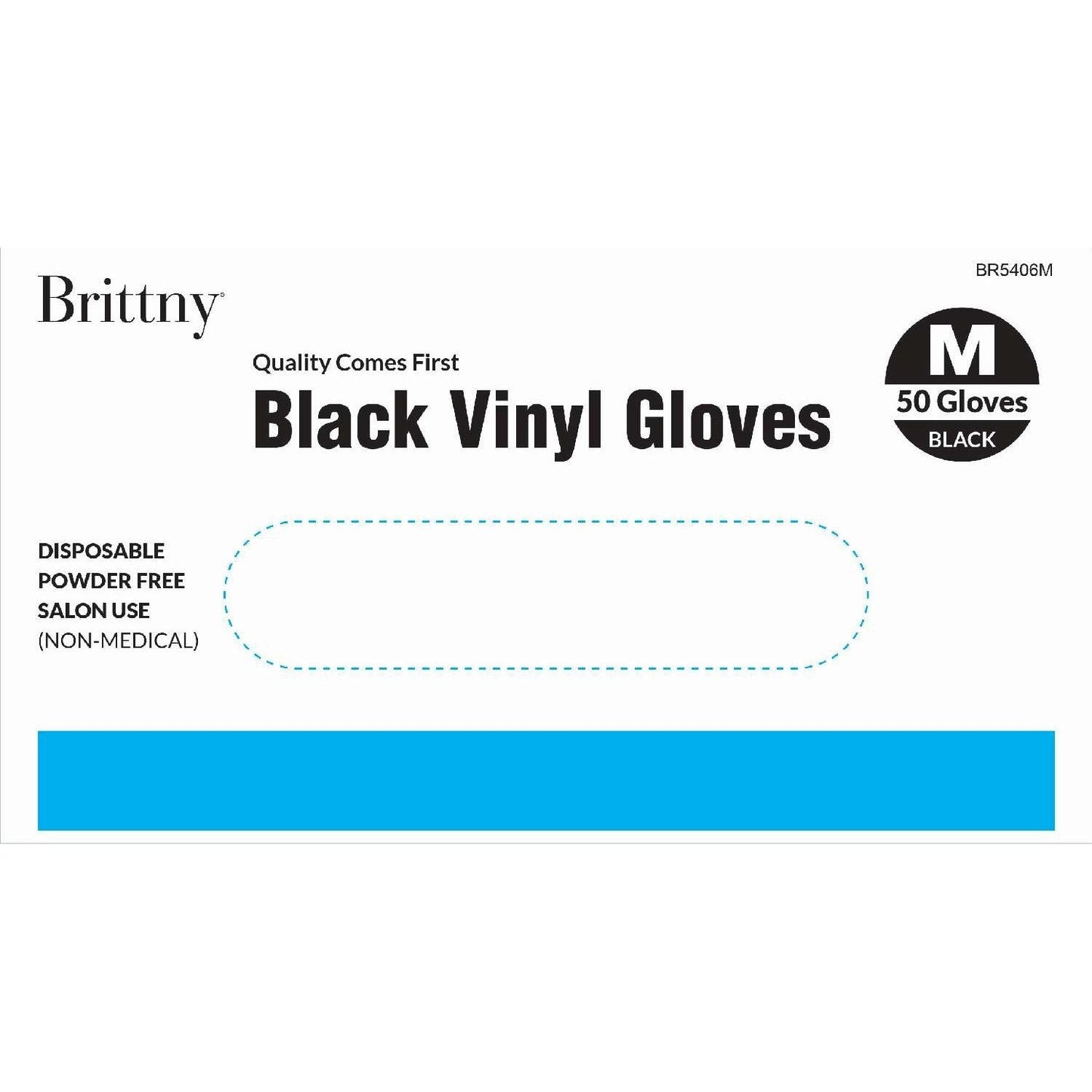 Brittny Gloves Vinyl 50Pcbox Black