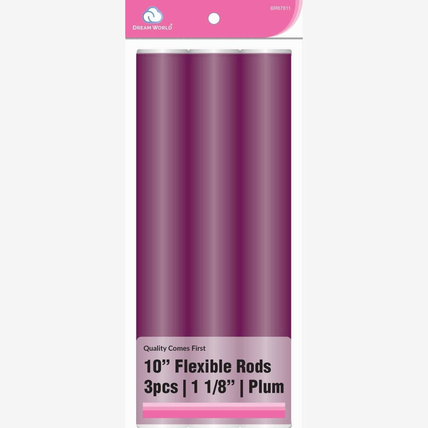 Brittny Rod Flex 10 Plum 3Ct - 1.125