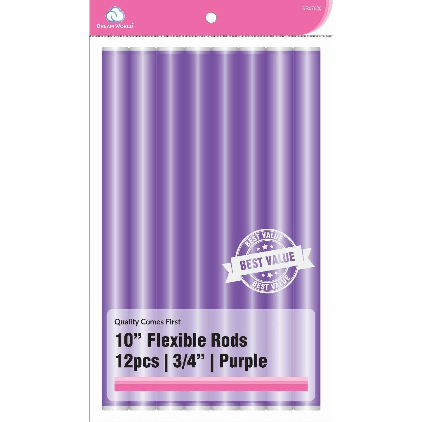 Brittny Rod Flex 10 V/P Purple 6Ct - 3/4