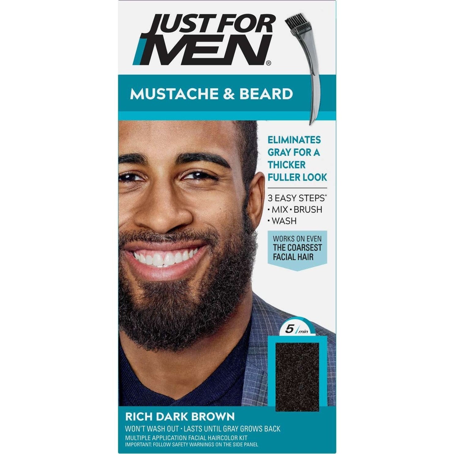 Just For Men Moustache  Beard 47  Rich Dark Brown