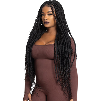 Urban Beauty Queen B Braid Synthetic Butterfly Goddess Locs 3X Value Pack 28 Inch Color 1B