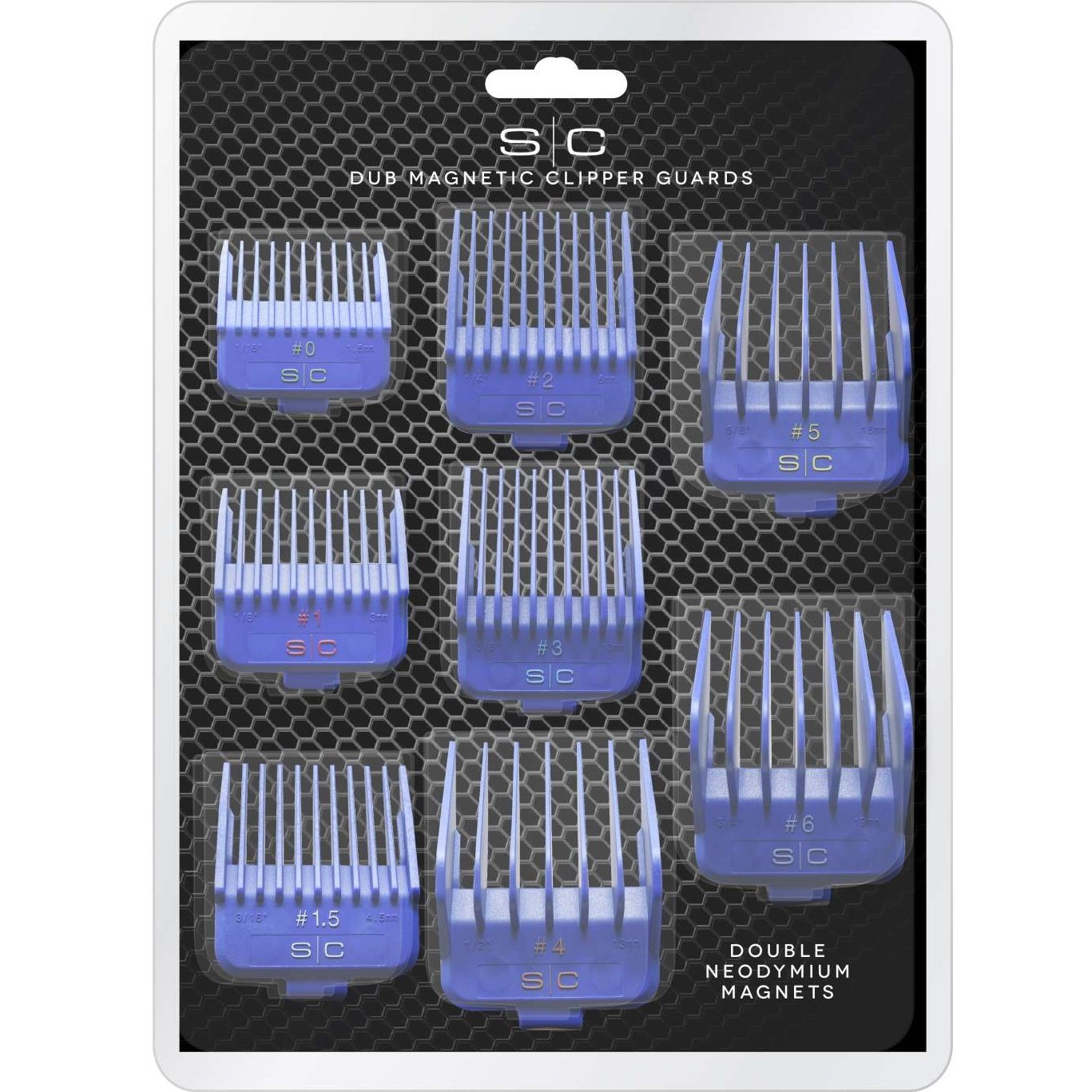 Sc Barber  Hairstylist Dub Universal Double Magnetic Clipper Guards Includes 8 Assorted Sizes Coded Hair Cutting Guidescombs From 116 To 34