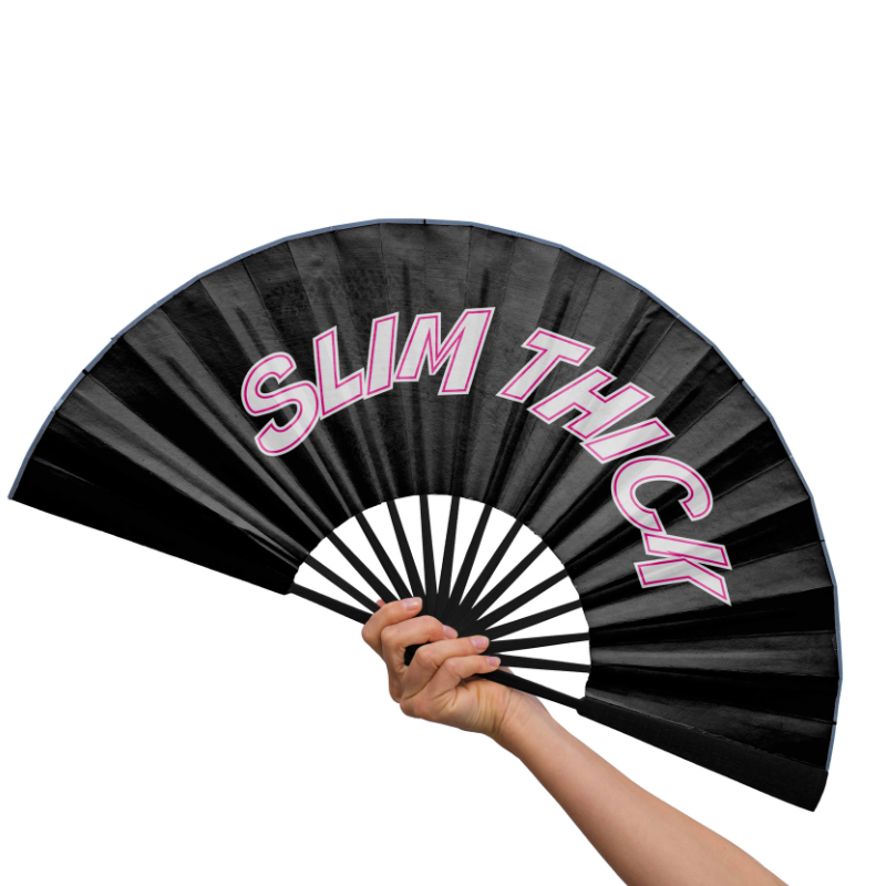 Slim Thick - Black Satin Bema Fan